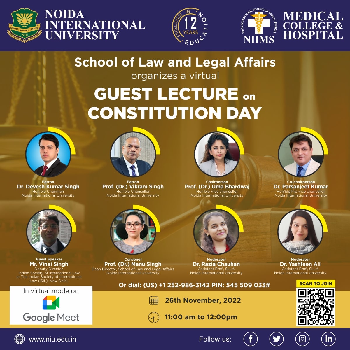 Virtual Guest Lecture on Constitution Day