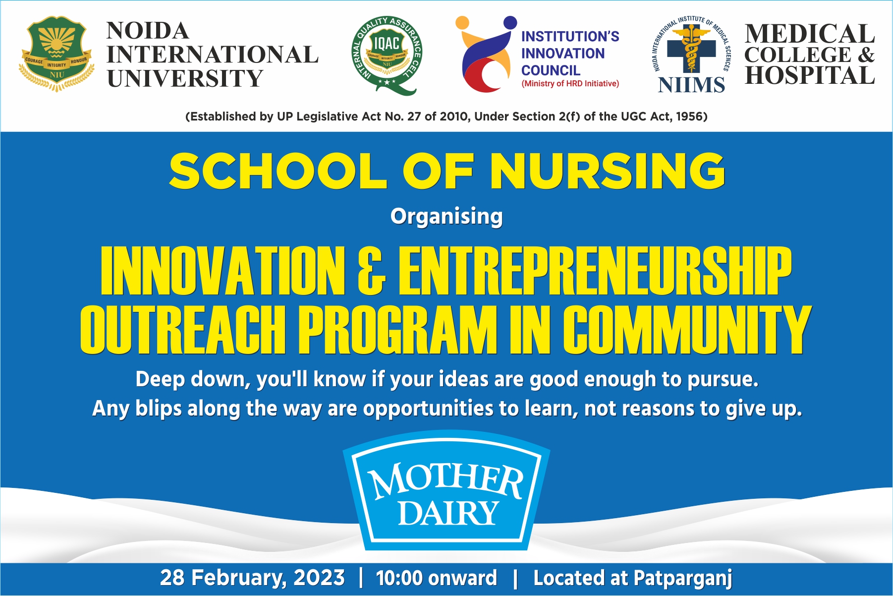 Innovation & Entrepreneurship Outreach Program In Community - Noida