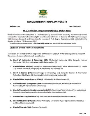 phd entrance in india